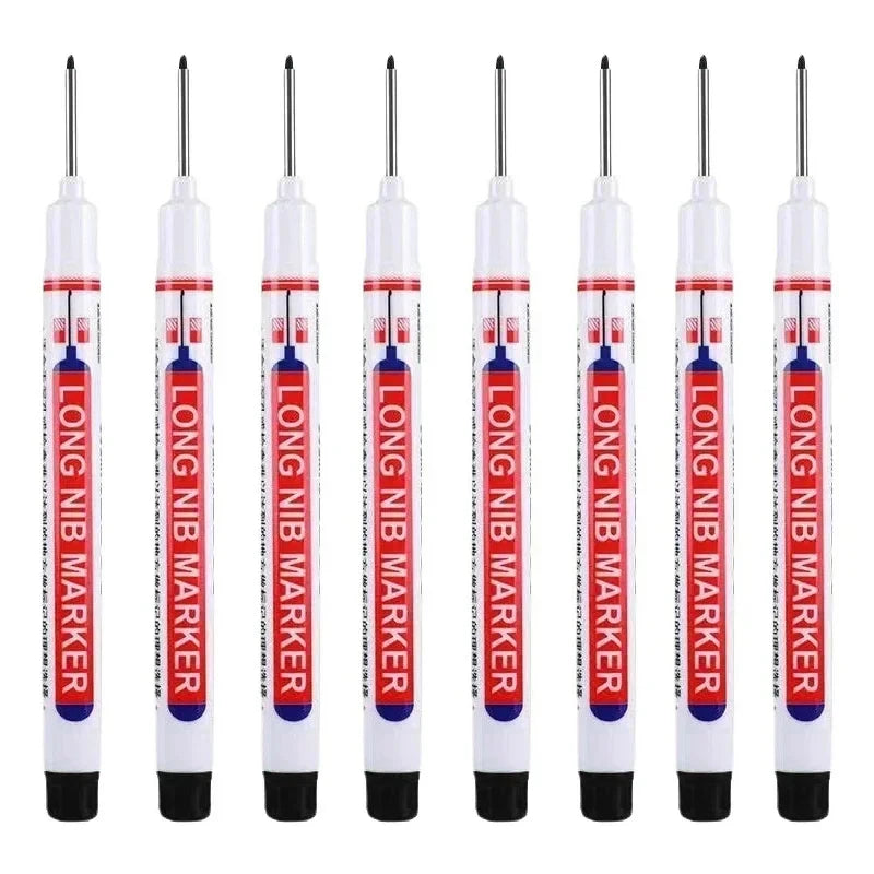 1-40PCS 20mm Deep Hole Long Nib Head Markers For Metal Perforating Pen Waterproof Bathroom Woodworking Decoration Multi-Purpose