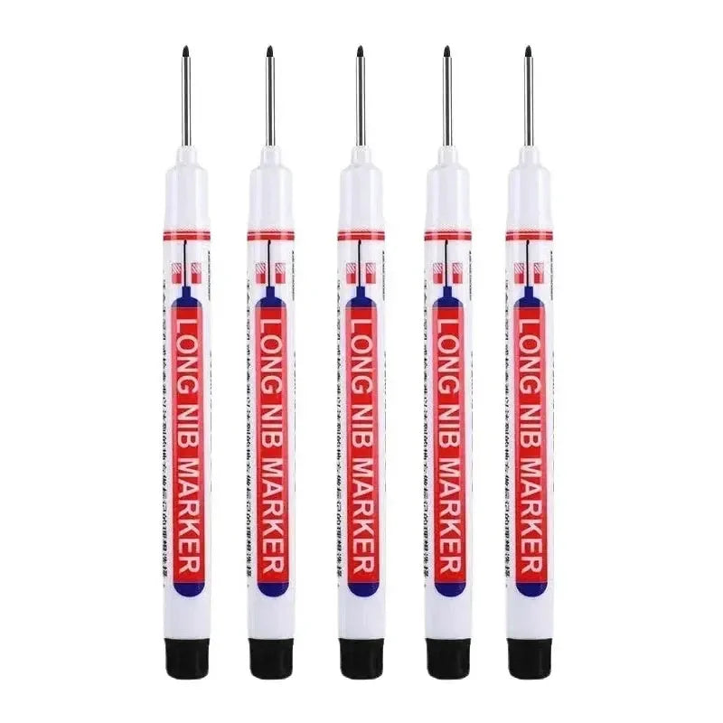 1-40PCS 20mm Deep Hole Long Nib Head Markers For Metal Perforating Pen Waterproof Bathroom Woodworking Decoration Multi-Purpose