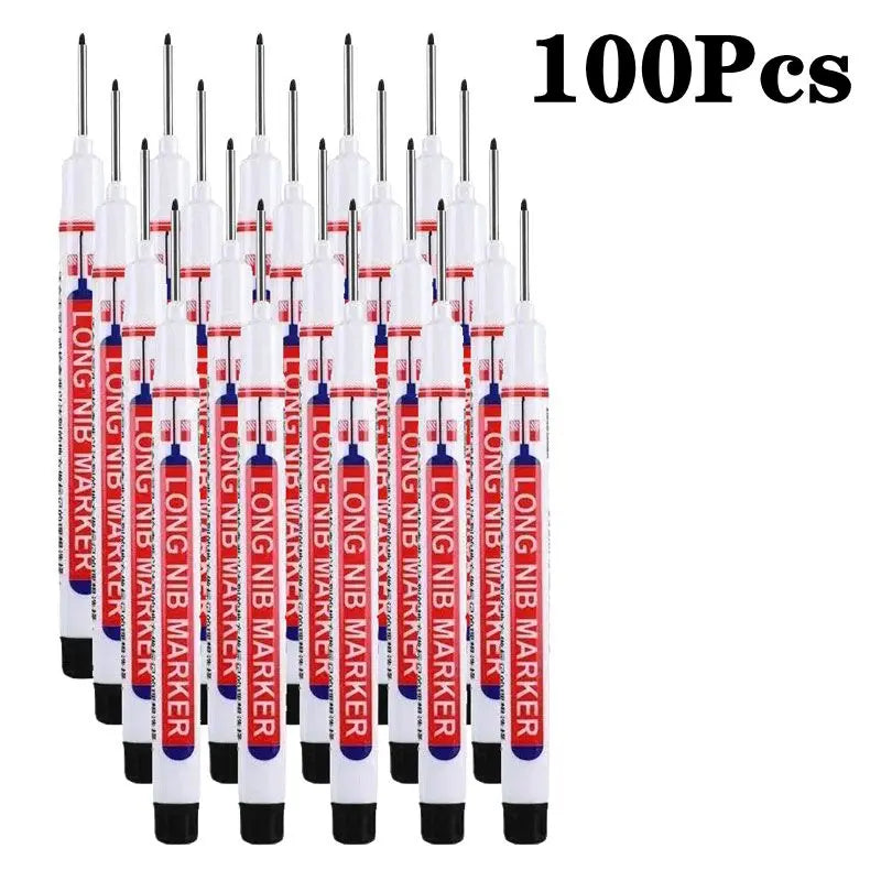 1-40PCS 20mm Deep Hole Long Nib Head Markers For Metal Perforating Pen Waterproof Bathroom Woodworking Decoration Multi-Purpose