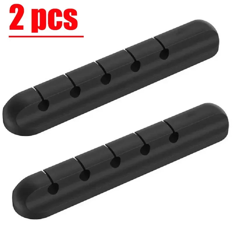 Wholesale Clips Cable Holder for MouseHeadphone Wire Organizer Cable Organizer Silicone USB Cable Winder Desktop Tidy Management
