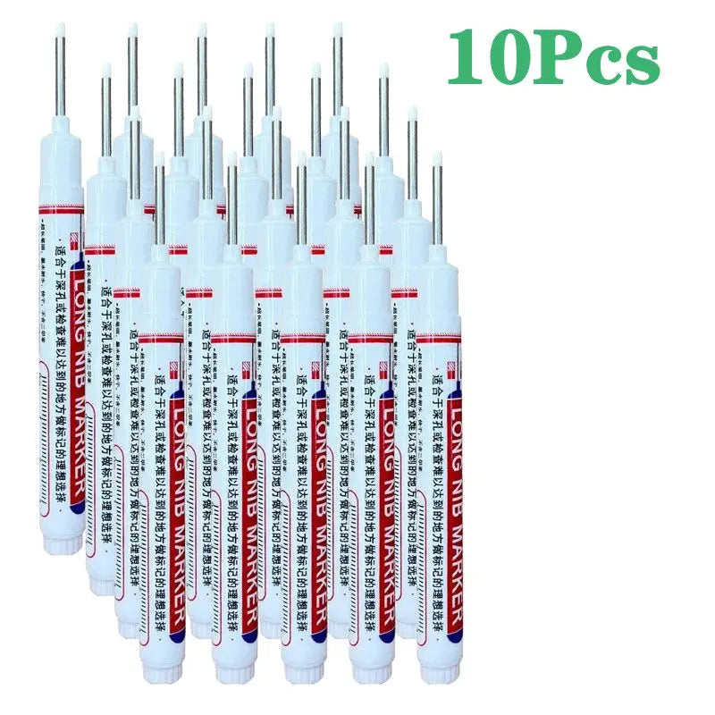 1-40PCS 20mm Deep Hole Long Nib Head Markers For Metal Perforating Pen Waterproof Bathroom Woodworking Decoration Multi-Purpose