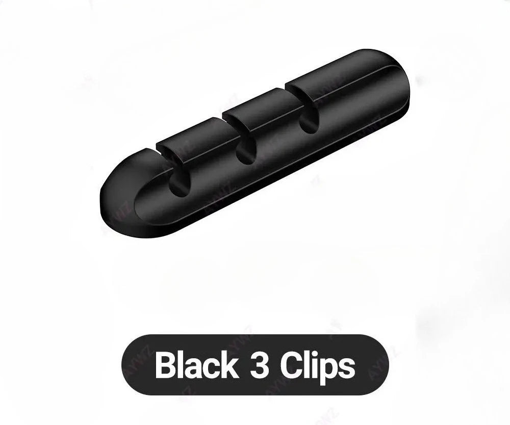 Wholesale Clips Cable Holder for MouseHeadphone Wire Organizer Cable Organizer Silicone USB Cable Winder Desktop Tidy Management