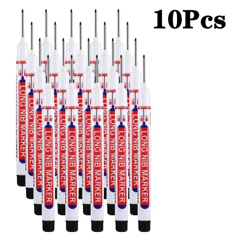 1-40PCS 20mm Deep Hole Long Nib Head Markers For Metal Perforating Pen Waterproof Bathroom Woodworking Decoration Multi-Purpose