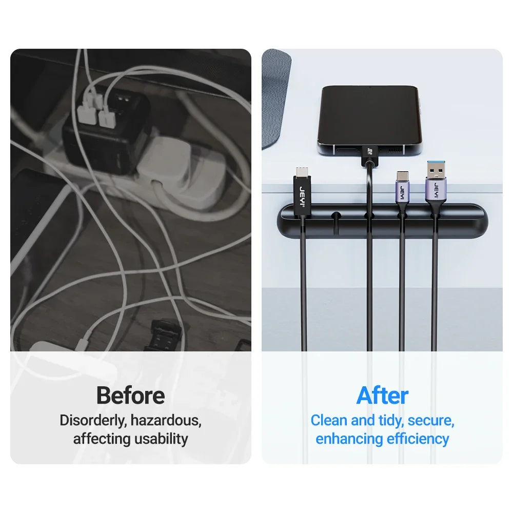 Wholesale Clips Cable Holder for MouseHeadphone Wire Organizer Cable Organizer Silicone USB Cable Winder Desktop Tidy Management